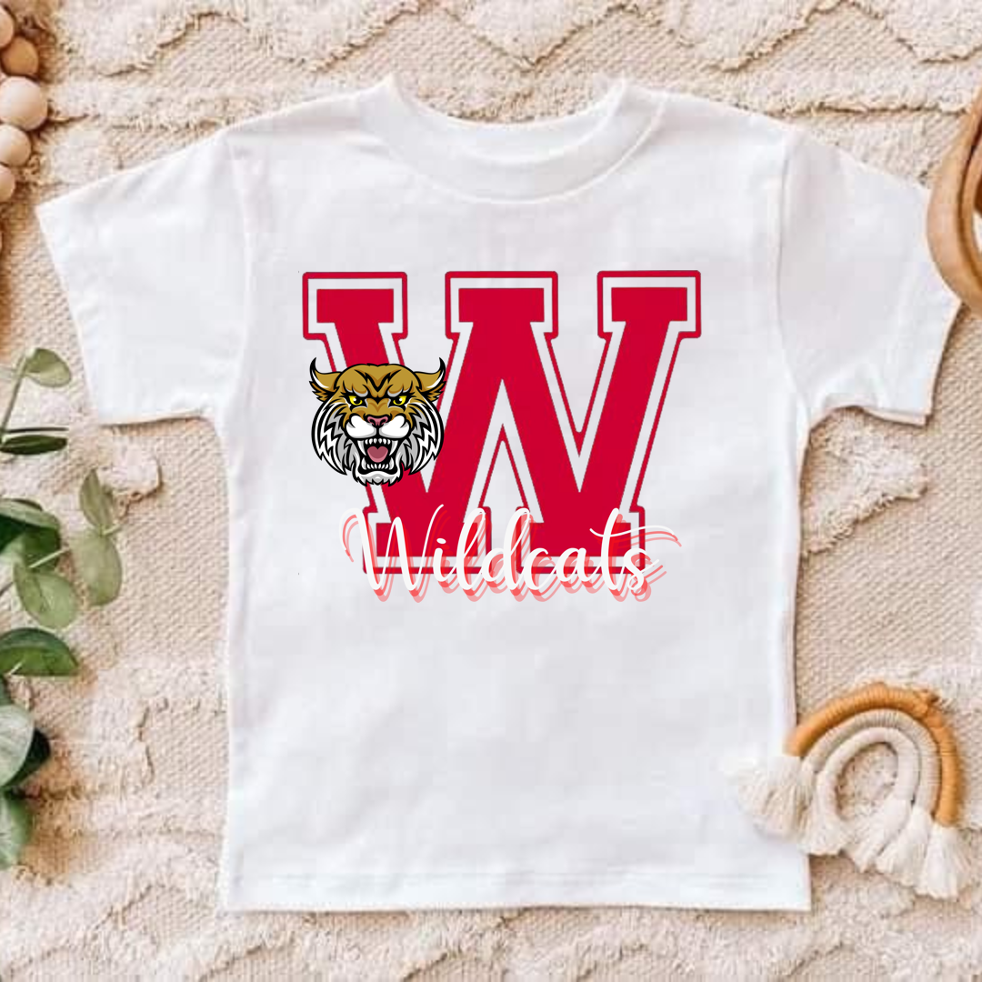 W is for Wildcat (Red) Tees & DTFs